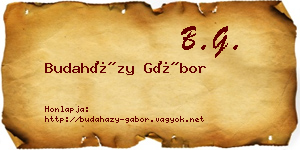 Budaházy Gábor névjegykártya