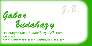 gabor budahazy business card